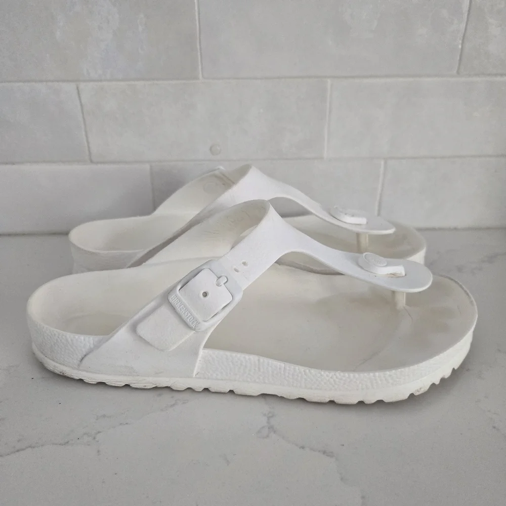 Birkenstock Essentials Gizeh Footbed Thong Slip-on Sandals Foam Light White 37
